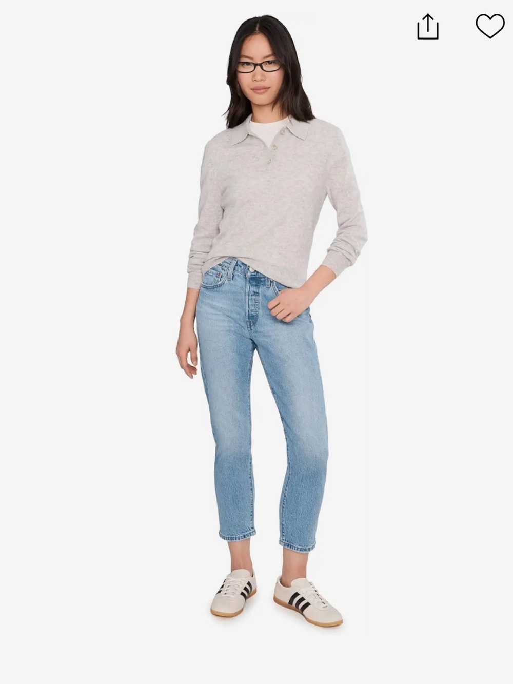 NWT Levi 501 Crop Classic Light Blue High-Rise Jeans
